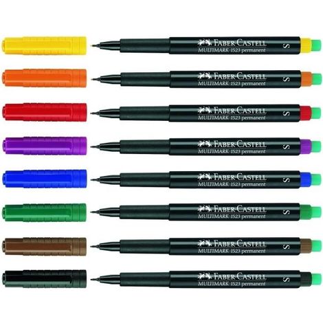 Faber-Castell 152304 marcador permanente Negro, Azul, Verde, Rojo 4 pieza(s)