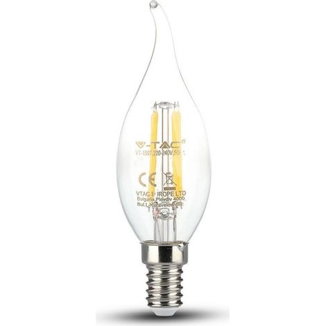 Ampoule LED filament 4W E14 flamme 6400K 400lm V-TAC (1/5)