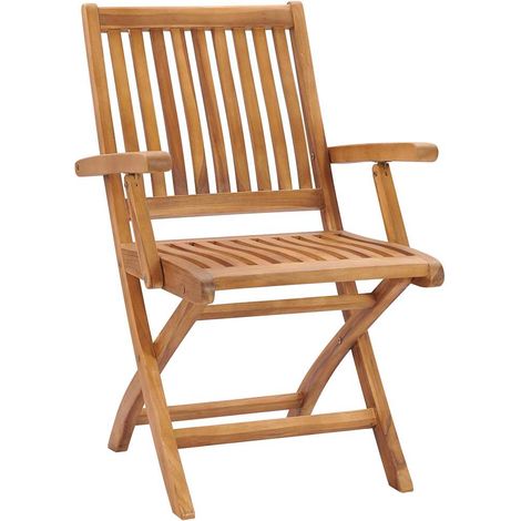 Maison Exclusive - Klappstühle, 2 Stück, Massivholz Teakholz (1/5)