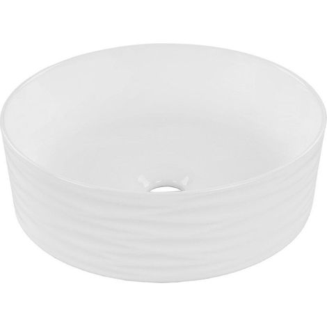 Differnz Wave vasque 37x37x12cm céramique blanc brillant (1/5)