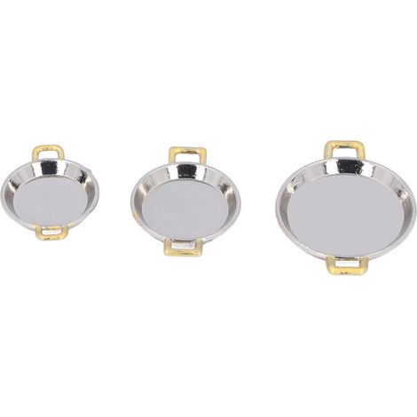 Poêles à frire miniatures pour maison de poupée à l'échelle 1/12, accessoires de décoration pour cuisine miniature destinés aux enfants de 3 ans et plus. (1/5)