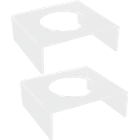 Lot de 2 supports de présentation transparents en acrylique, stables et résistants aux rayures, pour ballons de basket et de volley-ball. (1/5)