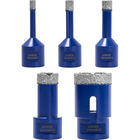 Foret à Diamant Carrelage 6 8 10 20 35 mm x M14,Foret Diamanté pour Céramique Porcelaine Marbre Granit Perçage à Sec M14 Filetage (1/5)