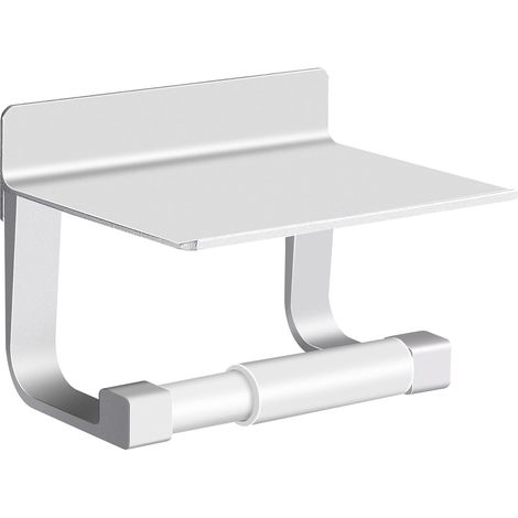 Porte-papier toilette, porte-essuie-tout mural en aluminium spatial, non destructif et antirouille (1/5)