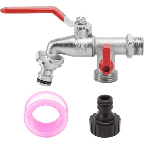 1 en 2 sur arrosage fleurs robinet extérieur antigel résistant à la chaleur robinet robinet de jardinage en cuivre (1/5)