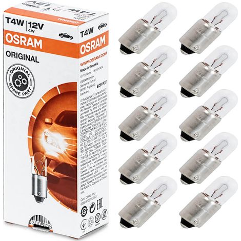 10x OSRAM Ba9S T4W 3893 12V 4W (1/4)