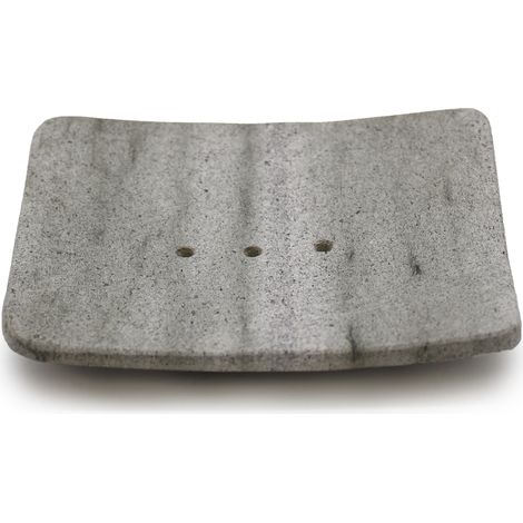 Porte-savon en pierre Ziolit de forme carrée- Vendu par 1 (1/2)