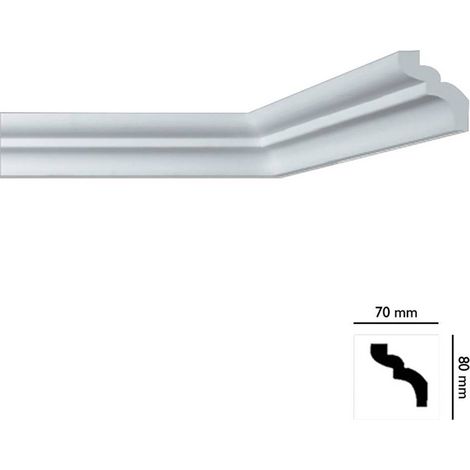 CORNICE DECORATIVA PER SOFFITTO mod. I785 - mm. 70 x 80 x 2 mt