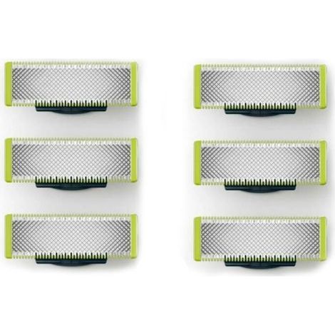 Compatible with OneBlade - Replacement blades for OneBlade electric shaver/trimmer, durable stainless steel, for trimming, styling and shaving, pack of 6 (1/5)