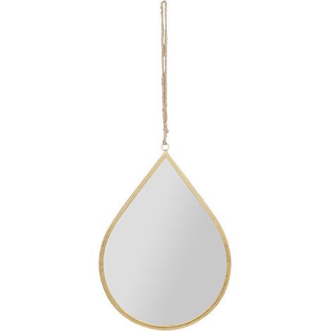 Miroir goutte fer Ornalise doré 32x46cm (1/2)