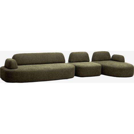 Divano modulare chaise longue destro a 3 pezzi con modulo angolare imbottito Giorgia SKLUM             (1/5)
