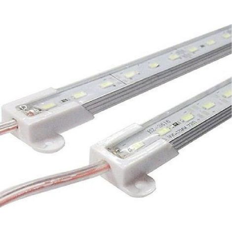 TrAdE Shop Traesio - Profilo Barra Alluminio Impermeabile 1 Metro A 72 Led 5630 7020 5050 14w - -Bianco Caldo -SMD 5050