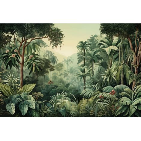 Papier peint panoramique - Forêt Tropicale - 130 cm x 87 cm (1/2)