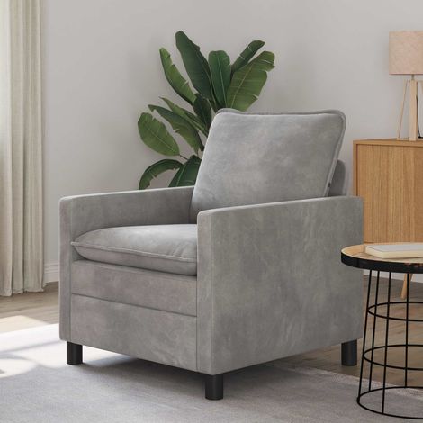 Sofá Gris Claro 76 x 81 x 87,5 cm Terciopelo