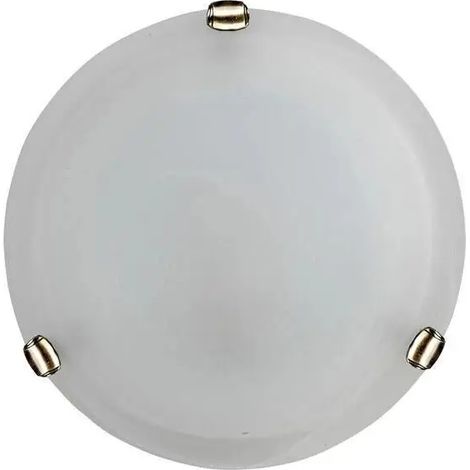 Plafoniera Duna 30 cm alabastro blanco con ganchos bronce