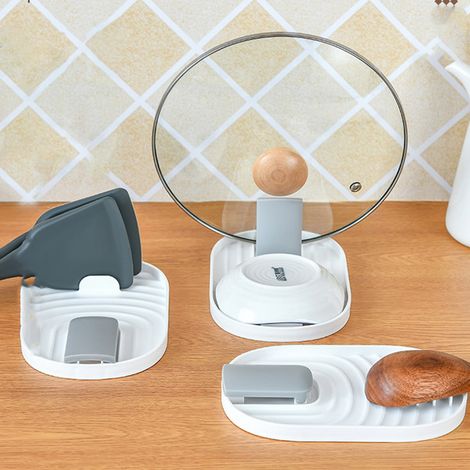 Support Pour Couvercles De Casserole Et Spatules - Design Pliable - Rangement Polyvalent Pour Ustensiles De Cuisine - PP - 18 x 12 x 3 cm - 1 Pièce (1/5)