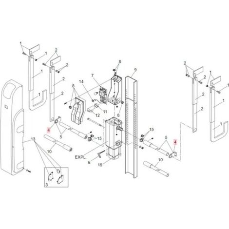 pièce détachée support tube de transmission 72229 (1/3)