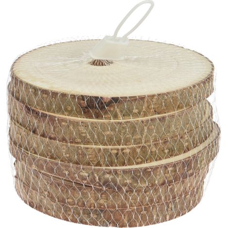 6 DISCHI DECORATIVI IN LEGNO NATURALE 11X1CM