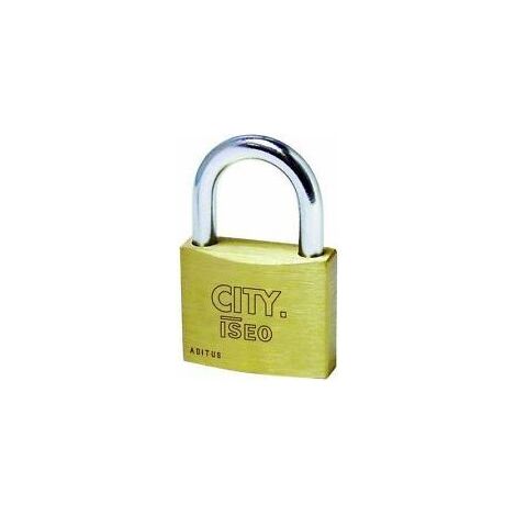1 pz lucchetto rettangolare City by Iseo ad arco lucchetti 20 mm in acciaio (1/2)