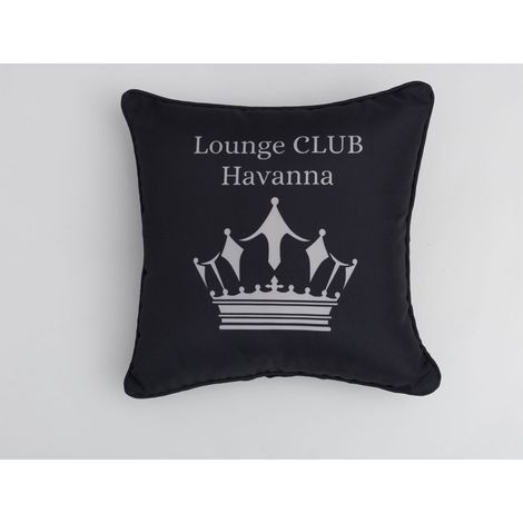 Primaster Kissen Lounge Club Havanna 45 x 45cm Schwarz Zierkissen Sofakissen