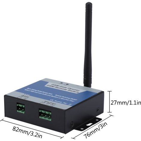 Ouvre-porte GSM sans contact - Contrôle à distance gratuit par appel/SMS - Relay programmable temps - Kit complet avec antenne et SIM pour contrôle automatique portes/barrières/équipements (12V DC, 82 (1/5)