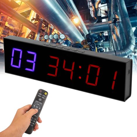 Minuteur LED 6 chiffres de 1,8 pouce, compte à rebours, norme européenne AC110240V (1/5)