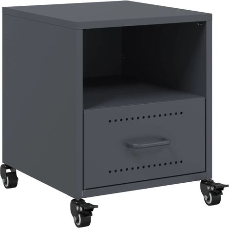 Maison Exclusive - Nachttisch Anthrazit 36x39x43,5 cm Stahl