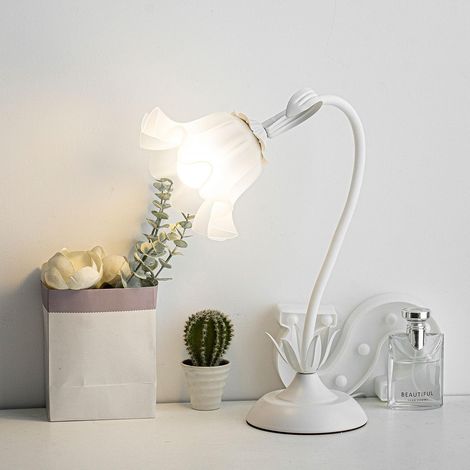 Lampe de table LED en forme de fleur, idéale pour les filles, le salon ou une table de chevet, coloris disponible. (1/5)