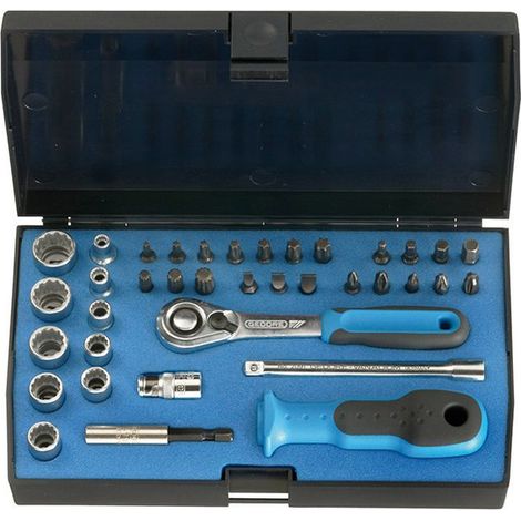 Set di chiavi a bussola D 20 KMU-20, 37 pezzi, 1/4 di pollice, chiavi a bussola SW 4-13 mm, Z.40, 12 pezzi (1/5)
