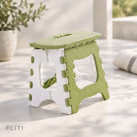 Tabouret pliant Pliable Ultra-léger en plastique robuste, siège portable compact idéal pour camping, randonnée et usage intérieur extérieur (1/5)