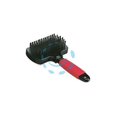CARDATORE CON SPAZZOLA GRO 5982 P/CANI E GATTI PELO MEDIO E LUNGO - cm.17x10,5x5h.