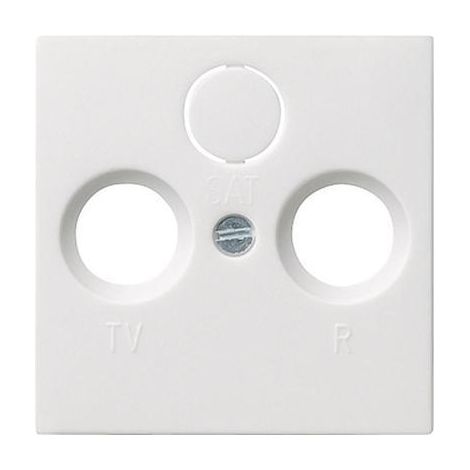 Gira Tapa Conector de antena coaxial Sistema 55 Blanco puro m [086927], 0869 27