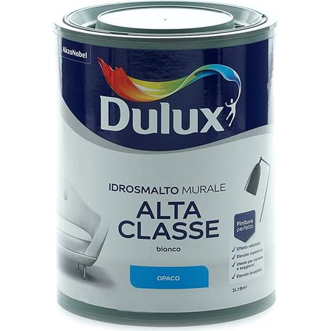 Dulux Alta Classe Smalto Murale all'Acqua per Interni, Ottimo Camere e Soggiorni, 1 Litro, Opaco, 1L (1/5)