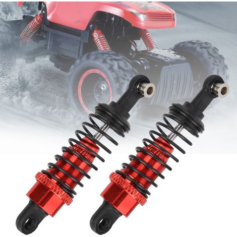 2 pièces amortisseurs métalliques 65mm rouge pour voiture télécommandée 1:18, suspension RC (1/4)