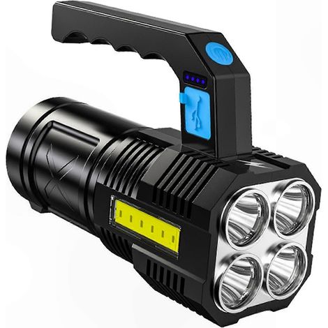 Projecteur LED rechargeable à 5 lampes, étanche, avec indicateur de batterie, lampe de recherche multifonctionnelle portative 3,7 V (1/5)