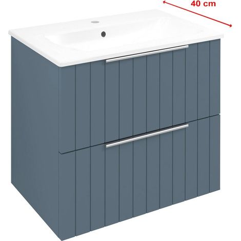 CIRASA STRIP Meuble sous-vasque 58x54x39cm, sienne (1/4)