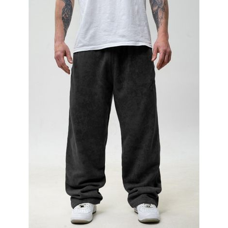 Pantaloni della tuta larghi da uomo Jigga Wear, neri, taglia S, con etichetta scritta L (1/5)