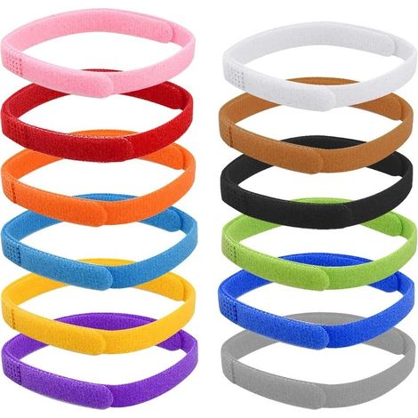 12 Pièces Collier pour Chien, Collier ID Chiot, Collier Chiot Réglable, Ruban Auto-Adhésif pour Chiot, Collier Identification Réglable pour Chiot, pour Nouveau-né Animaux de Compagnie ,L 35CM-INHHUB (1/5)