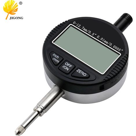 Indicateur à cadran numérique 0-12,7 mm avec capuchon anti-poussière, micromètre/jauge micrométrique électronique numérique de haute précision avec affichage LCD. (1/5)