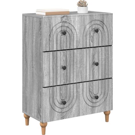 Armadio da Stoccaggio Mobile con Cassetti Grigio Sonoma 66 x 34,5 x 90 cm DAS727620 (1/5)