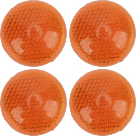 Autocollants Réfléchissants Haute Visibilité - Lot de 4, 4.2 cm Orange pour Vélo, Casque, Scooter (Résistants aux Intempéries) (1/5)