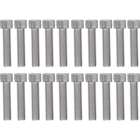 20 vis à tête cylindrique creuse, filetage grossier, acier inoxydable A2-70, M12x1,75 DIN 912M12x50 (1/4)