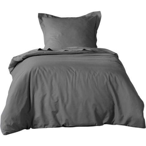 Housse de couette 140 x 200 cm Line anthracite