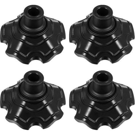Lot de 4 protège-pieds de chaise de camping, embouts de tabouret, protections pour pieds de table pour l'extérieur-7.5X7.5X4CM-Black (1/4)