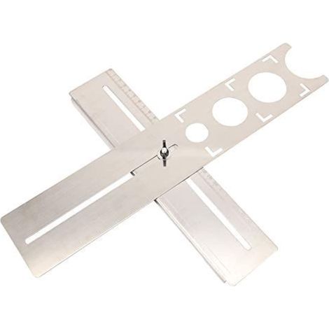 Rapporteur réglable pour carrelage, détecteur de trous en acier inoxydable, règle universelle, outil de mesure pour perceuse et poinçon, compatible avec Accura (1/5)
