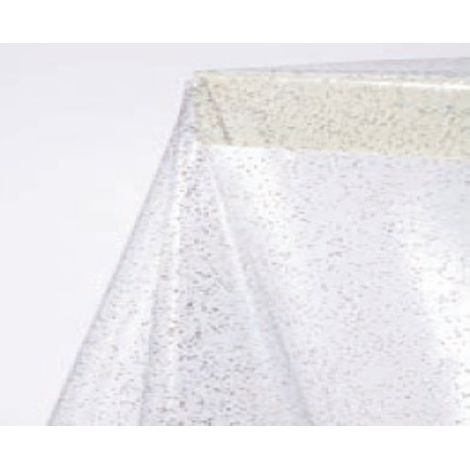 TOVAGLIATO NATALE PVC "CRYSTAL GLITTER SILVER" H140CM 30MT DIS 005