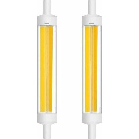 R7S 20W 118mm COB LED Ampoule 360 Degrés Filament Linéaire J118 Projecteur 1200LM Équivalent 120W Ampoule Halogène Lumière Chaude (2700K-3000K) (Lot de 2) (1/5)