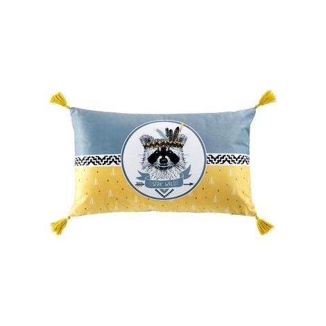 coussin décoratif STAY WILD, avec franges, 30 x 50 cm (1/3)