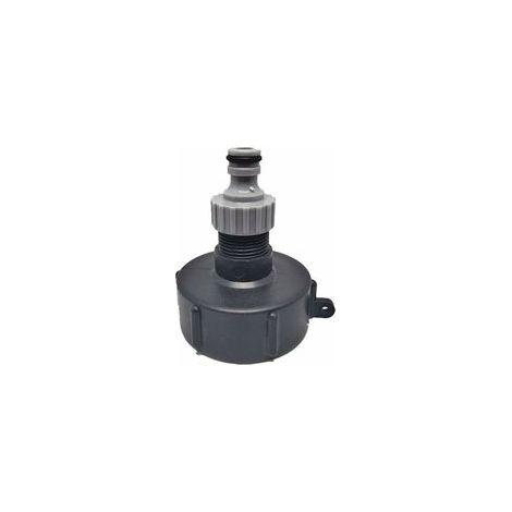 Mamelon Raccord Rapide pour Cuve 1000 L, S60X6 IBC Raccord Robinet Multitanks Raccord, Connecteur De Tuyau pour Adaptateur De Réservoir IBC (Sortie en Plastique ,3/4 ') (1/3)
