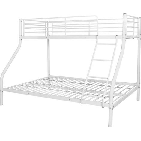 Lit superposé métal laqué blanc Jazz 90 et 140cm (1/5)